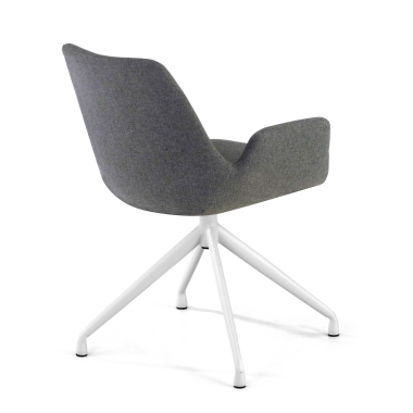 visitor chair anthracite swivel fabric upholstered armrests 5