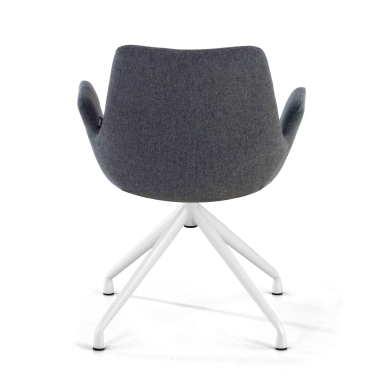 visitor chair anthracite swivel fabric upholstered armrests 6