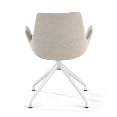 visitor chair gray swivel fabric upholstered armrests 6