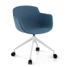 Visitor chair Laure, swivel with castors, upholstered