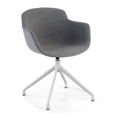 visitor chair anthracite pyramid base fabric upholstered armrests 1