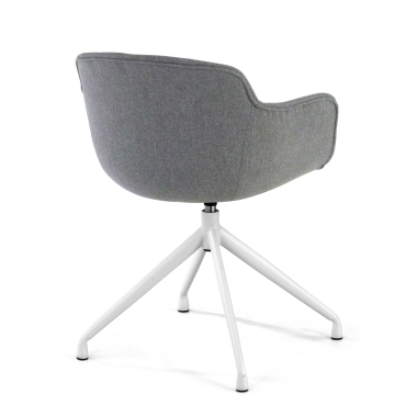 visitor chair anthracite pyramid base fabric upholstered armrests 4