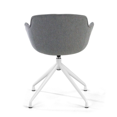 visitor chair anthracite pyramid base fabric upholstered armrests 5