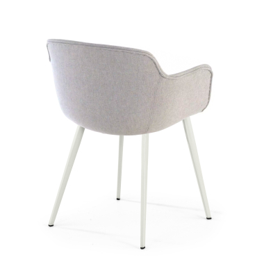 visitor chair gray 4 legs fabric upholstered armrests 4