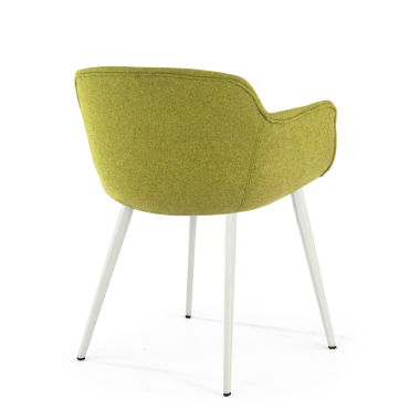 visitor chair green 4 legs fabric upholstered armrests 4