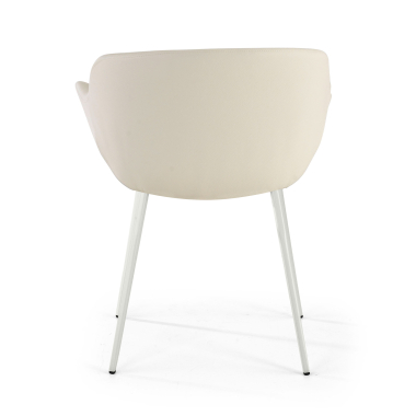 visitor chair white white 4 legs synthetic leather upholstered armrests 6