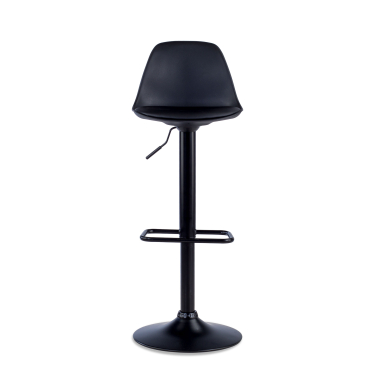 kitchen stool black stool metal legs synthetic leather no armrests 3