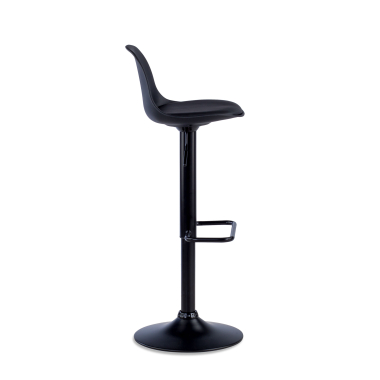 kitchen stool black stool metal legs synthetic leather no armrests 4