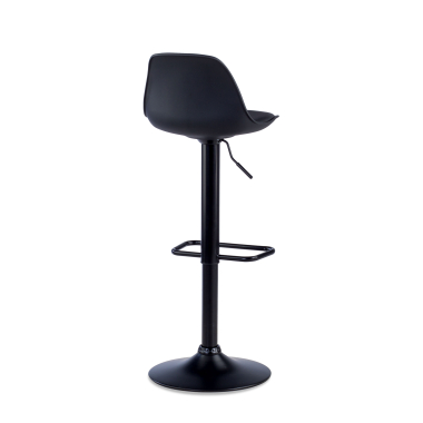 kitchen stool black stool metal legs synthetic leather no armrests 5