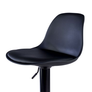 kitchen stool black stool metal legs synthetic leather no armrests 7
