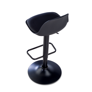 kitchen stool black stool metal legs synthetic leather no armrests 10