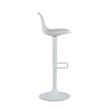 kitchen stool white stool metal legs synthetic leather no armrests 4