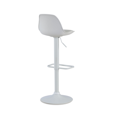 kitchen stool white stool metal legs synthetic leather no armrests 5