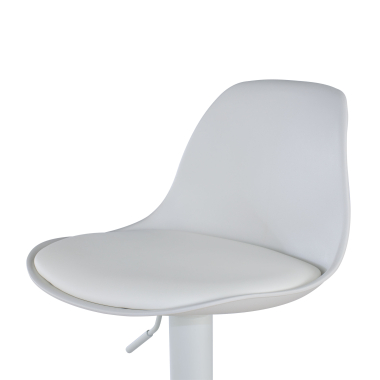kitchen stool white stool metal legs synthetic leather no armrests 7