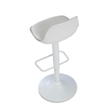kitchen stool white stool metal legs synthetic leather no armrests 9