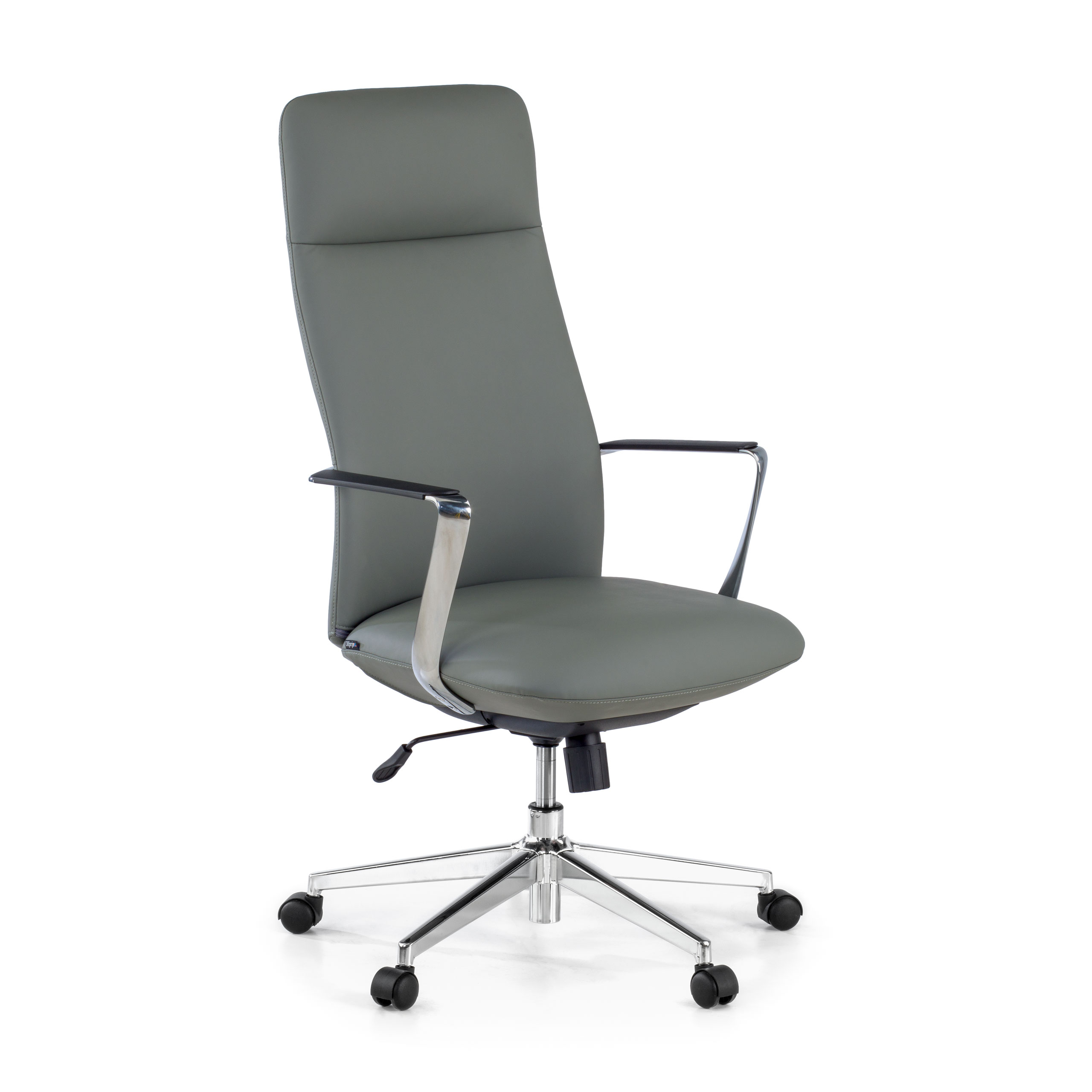 Belfast Office Chair, aluminium arms, eco-leather
