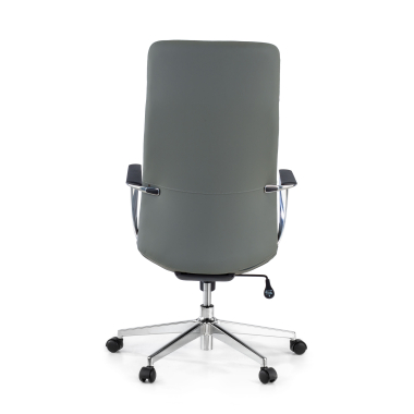 office chair gray high back synthetic leather fixed armrests 6