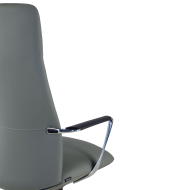 office chair gray high back synthetic leather fixed armrests 10