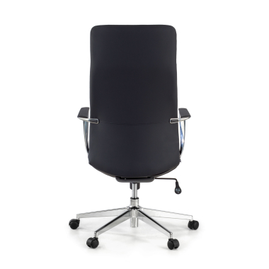 office chair black high back synthetic leather fixed armrests 6
