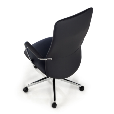 office chair black high back synthetic leather fixed armrests 7