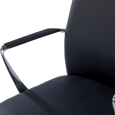 office chair black high back synthetic leather fixed armrests 8
