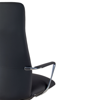 office chair black high back synthetic leather fixed armrests 10