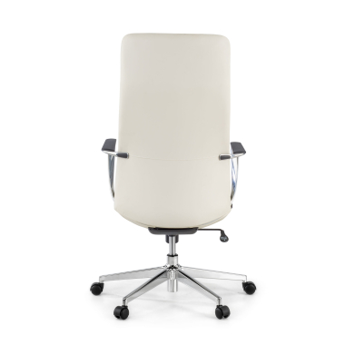 office chair white high back synthetic leather fixed armrests 6