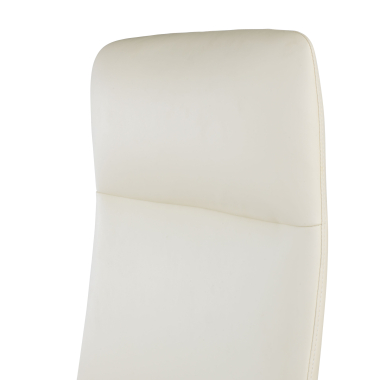 office chair white high back synthetic leather fixed armrests 9