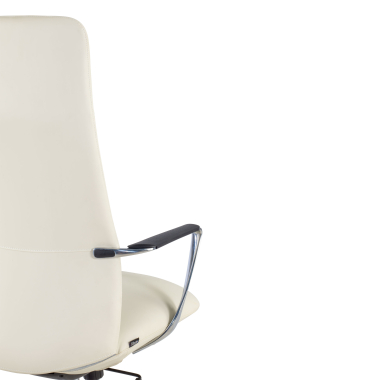 office chair white high back synthetic leather fixed armrests 10