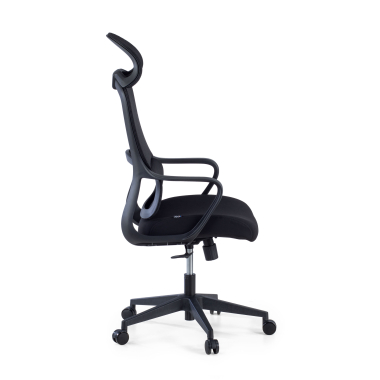 office chair black nebula mesh fixed armrests lumbar support headrest 4