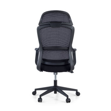 office chair black nebula mesh fixed armrests lumbar support headrest 6