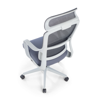 office chair white grey nebula mesh fixed armrests lumbar support headrest 7