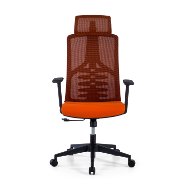 ergonomic chair orange quick mesh 3d adjustable armrests lumbar support headrest 3