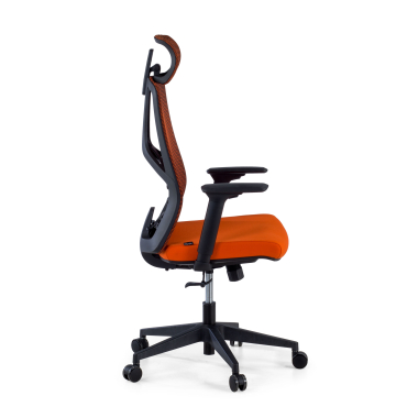 ergonomic chair orange quick mesh 3d adjustable armrests lumbar support headrest 4