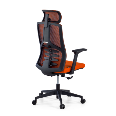 ergonomic chair orange quick mesh 3d adjustable armrests lumbar support headrest 6