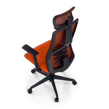 ergonomic chair orange quick mesh 3d adjustable armrests lumbar support headrest 8