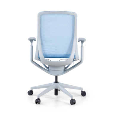 designer office chair white blue kinet mesh 3d adjustable armrests 7