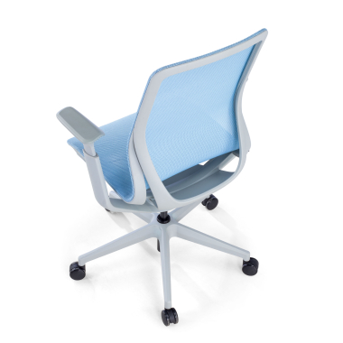designer office chair white blue kinet mesh 3d adjustable armrests 8