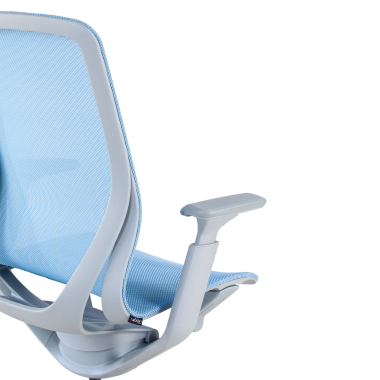 designer office chair white blue kinet mesh 3d adjustable armrests 9
