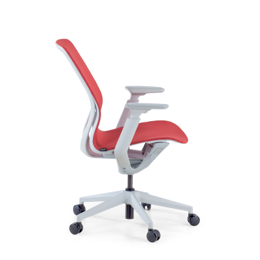 designer office chair white red kinet mesh 3d adjustable armrests 5