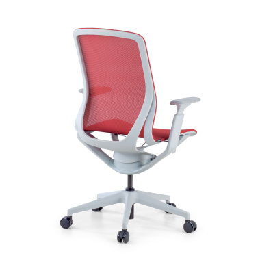 designer office chair white red kinet mesh 3d adjustable armrests 6