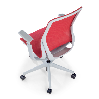 designer office chair white red kinet mesh 3d adjustable armrests 8
