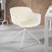 Ores Meeting Chair, pyramid base, excellent finishes, Faux leather