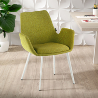Visitor chair Glamm, 4 legs, upholstered armrests, metal frame