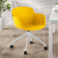 Visitor chair Laure, swivel with castors, upholstered