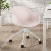 Visitor chair Laure, swivel with castors, upholstered