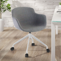 Visitor chair Laure, swivel with castors, upholstered