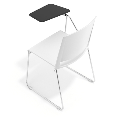 chair with writing tablet white with writing tablet fabric no armrests 7