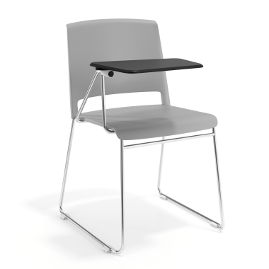 chair with writing tablet gray with writing tablet fabric no armrests 1