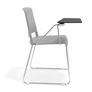 chair with writing tablet gray with writing tablet fabric no armrests 3